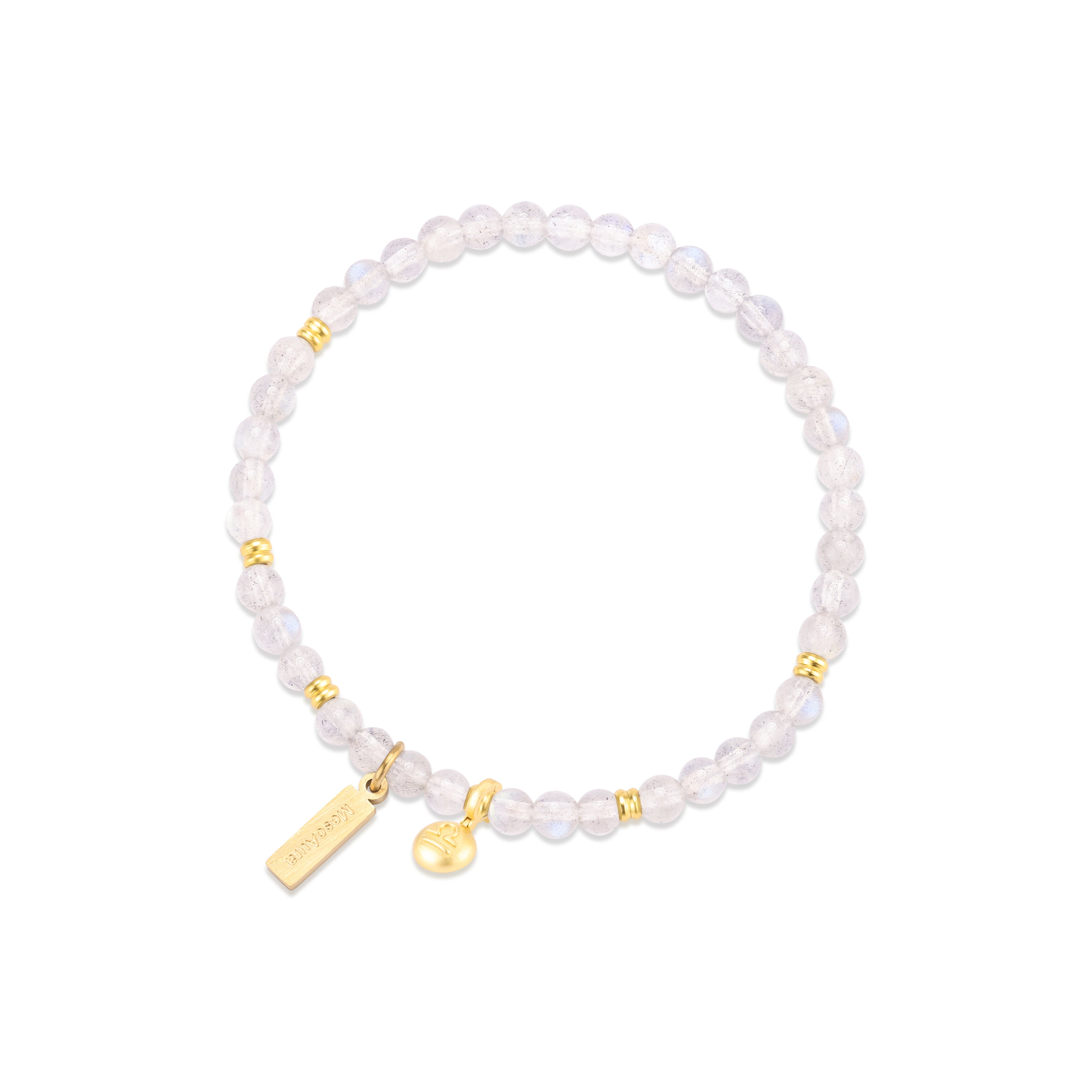 Moonlit Bond Gray Moonstone Bracelet