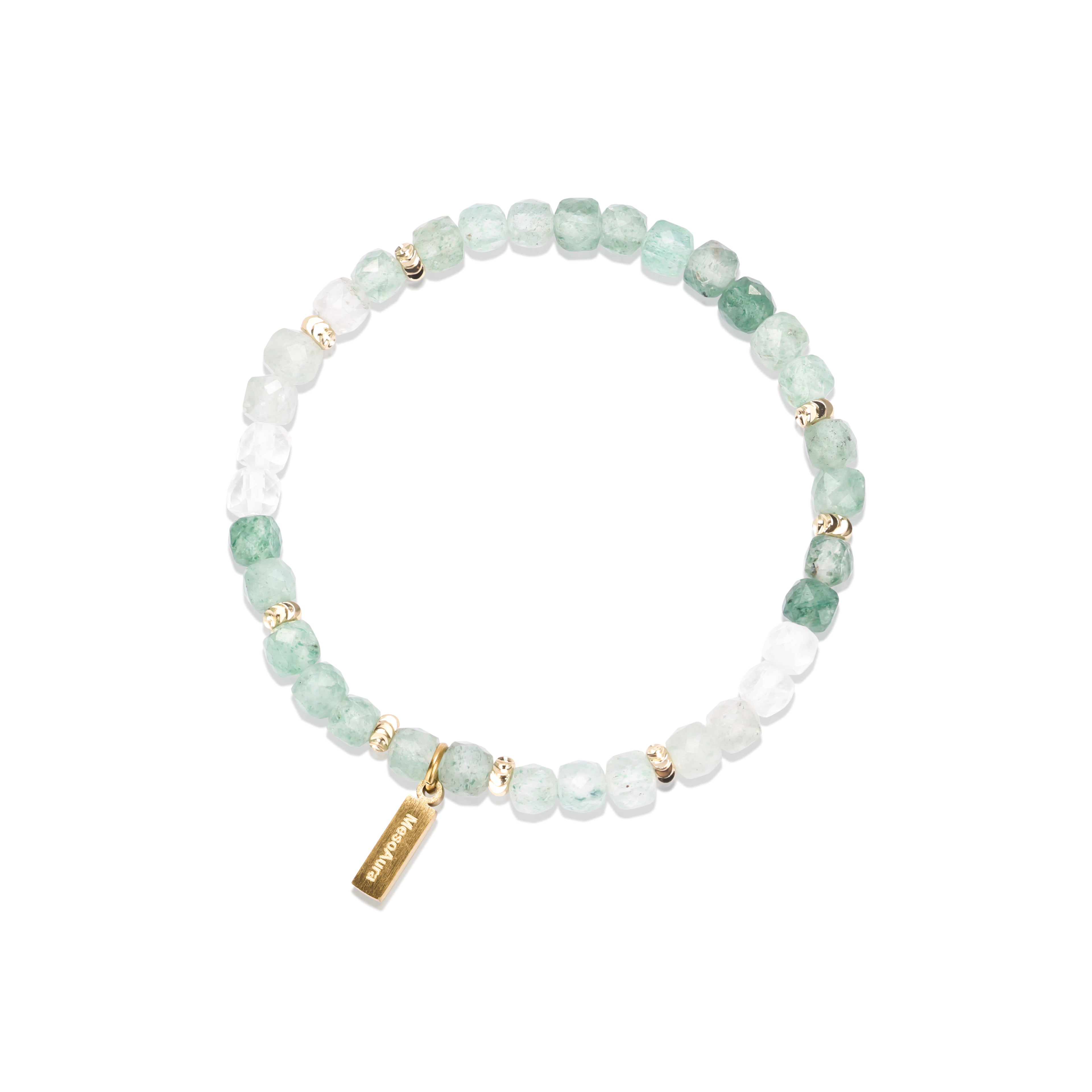 Heart Garden Green Strawberry Quartz Bracelet