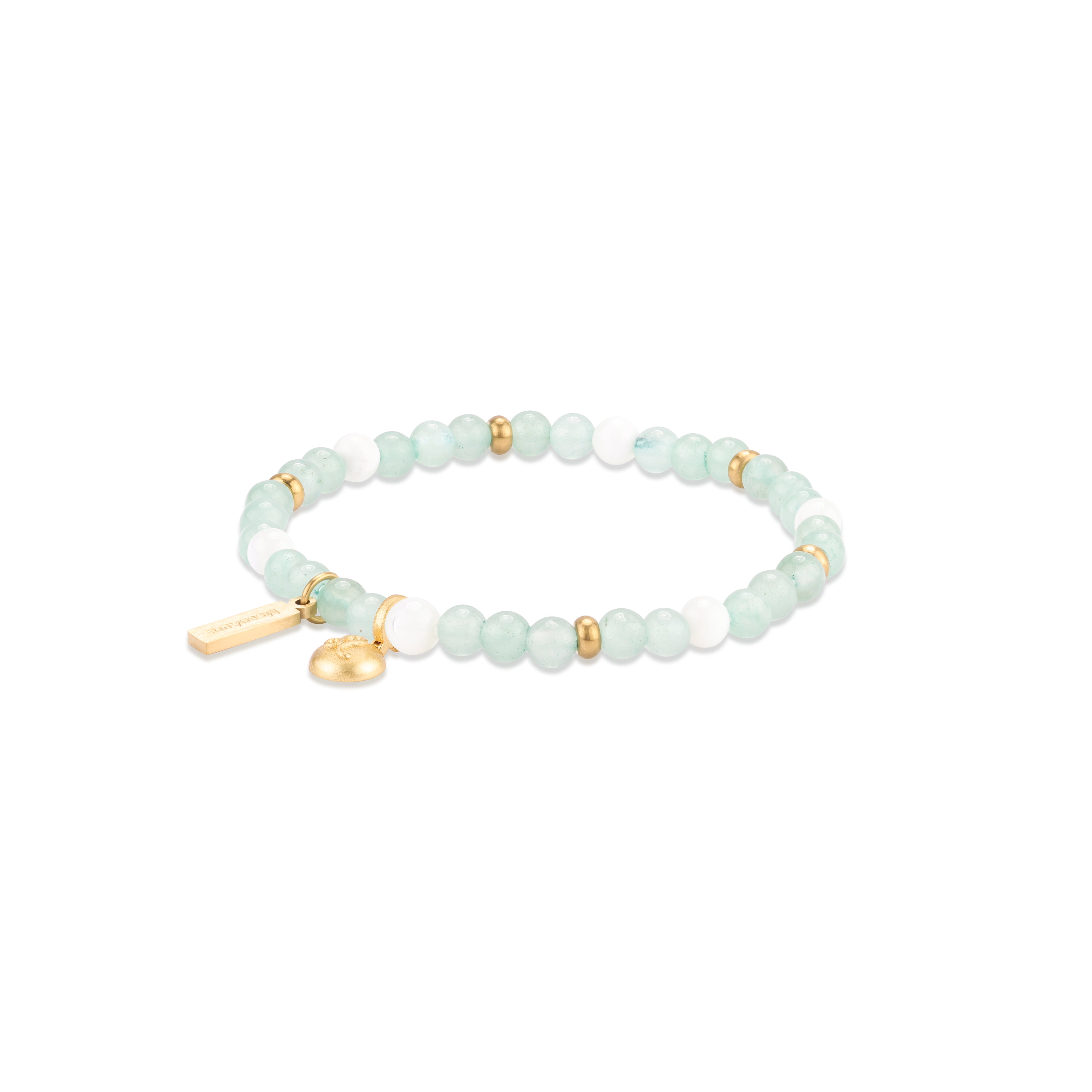 Prosperity Shield Green Aventurine Bracelet
