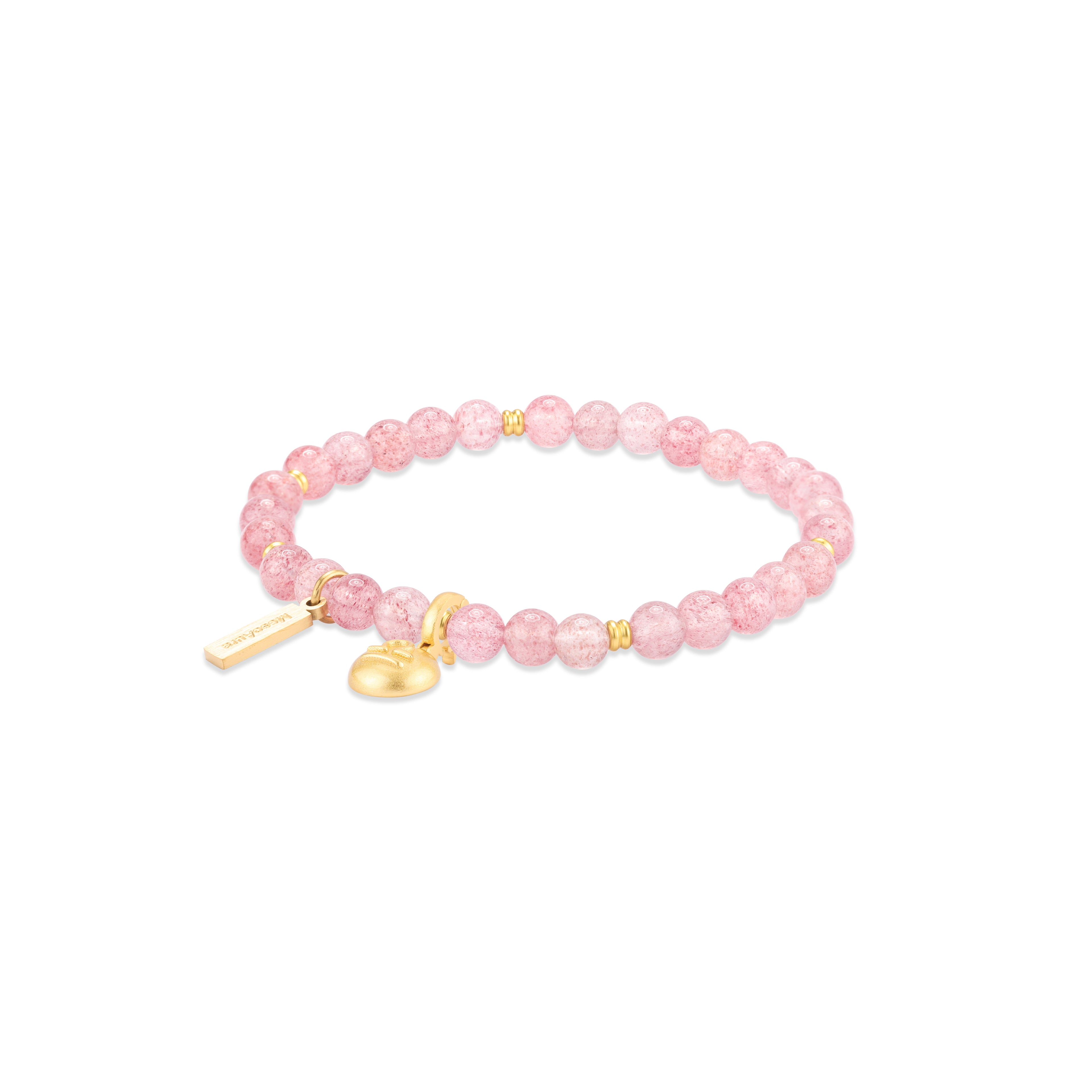 Sweet Attraction Strawberry Quartz Bracelet