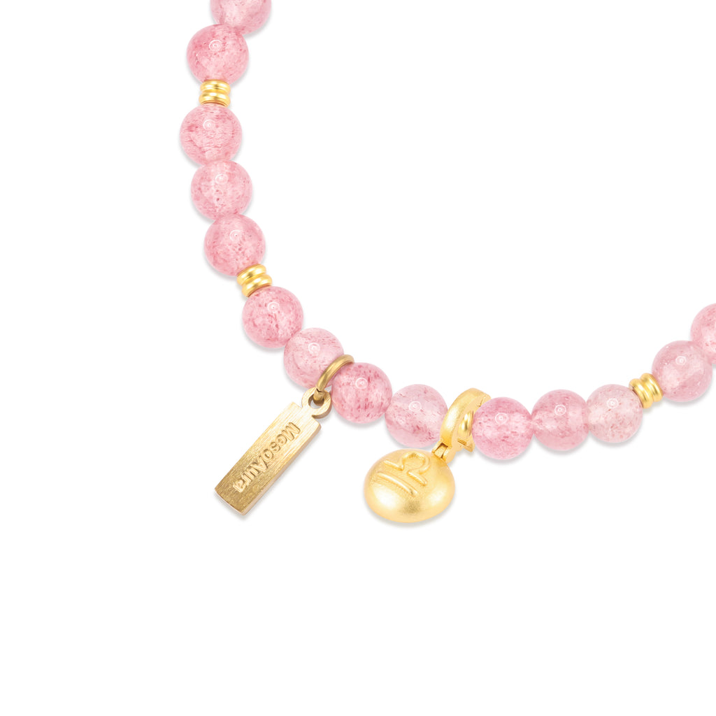 Sweet Attraction Strawberry Quartz Bracelet