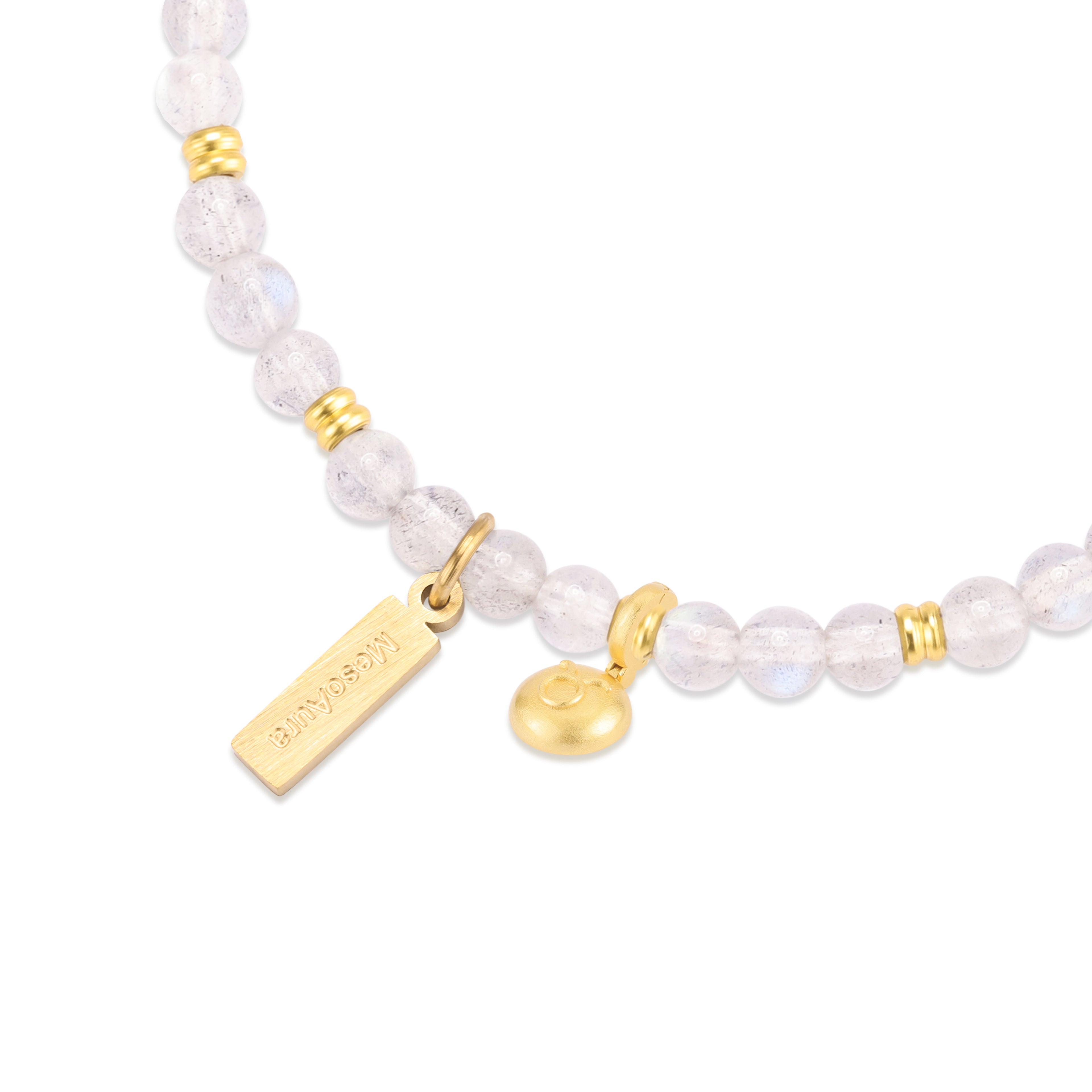 Moonlit Bond Gray Moonstone Bracelet