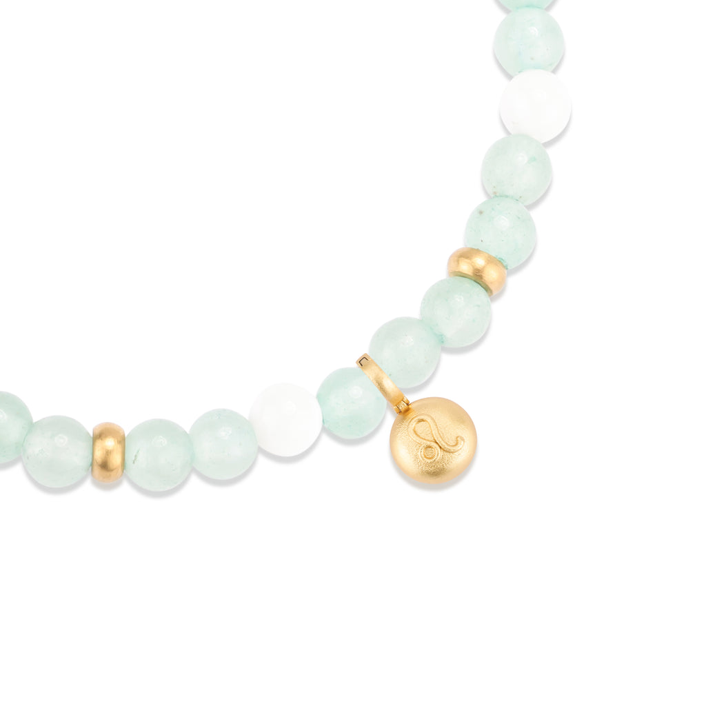 Prosperity Shield Green Aventurine Bracelet