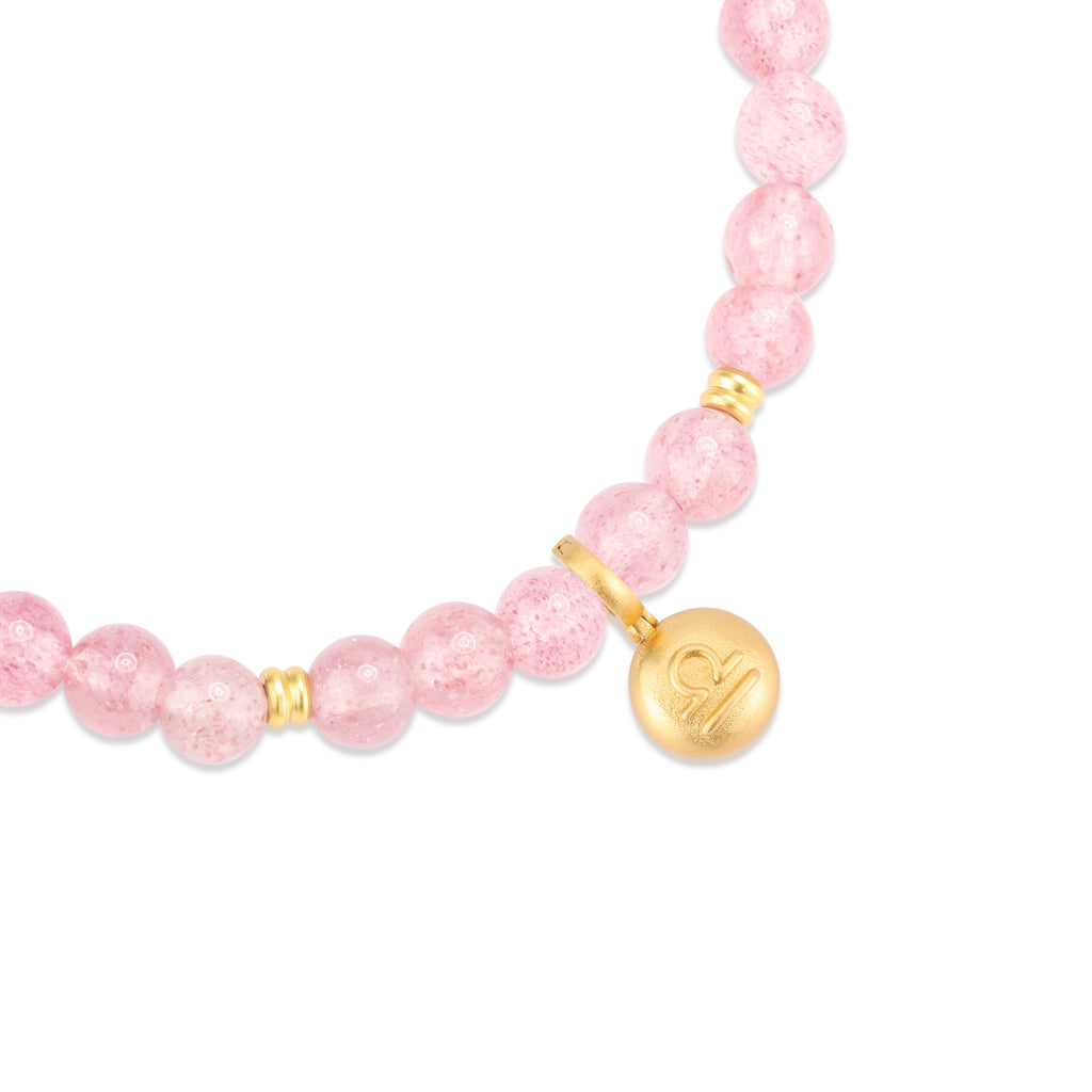 Sweet Attraction Strawberry Quartz Bracelet