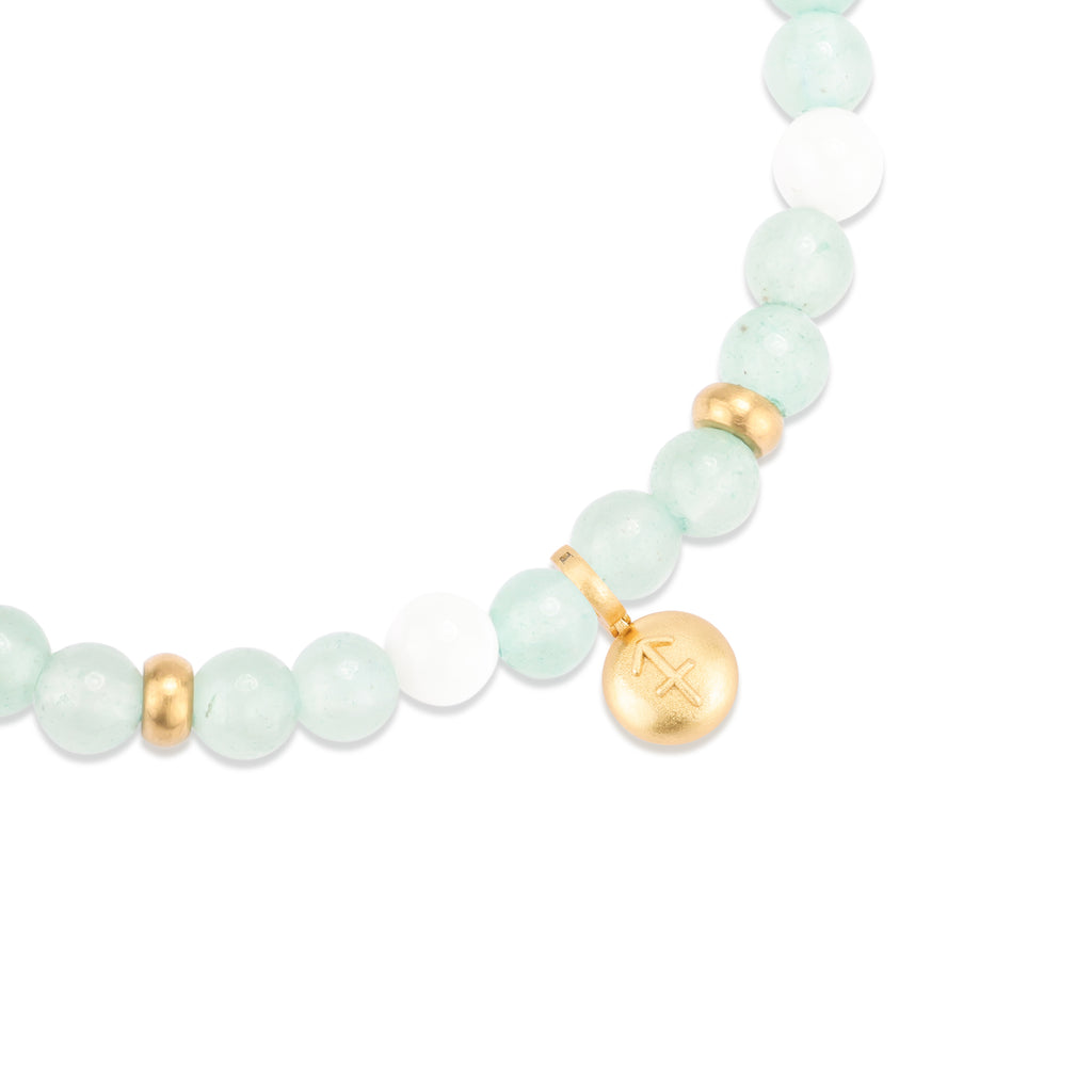 Prosperity Shield Green Aventurine Bracelet