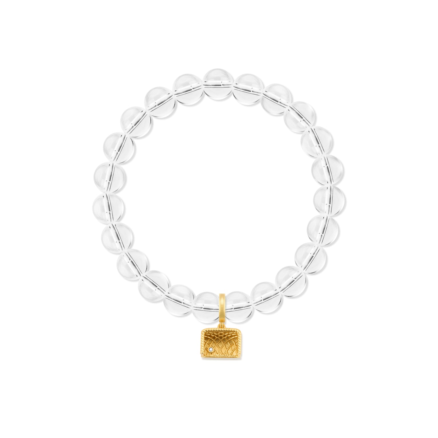 Football Series Clear Quartz Bracelet With Goal Charm