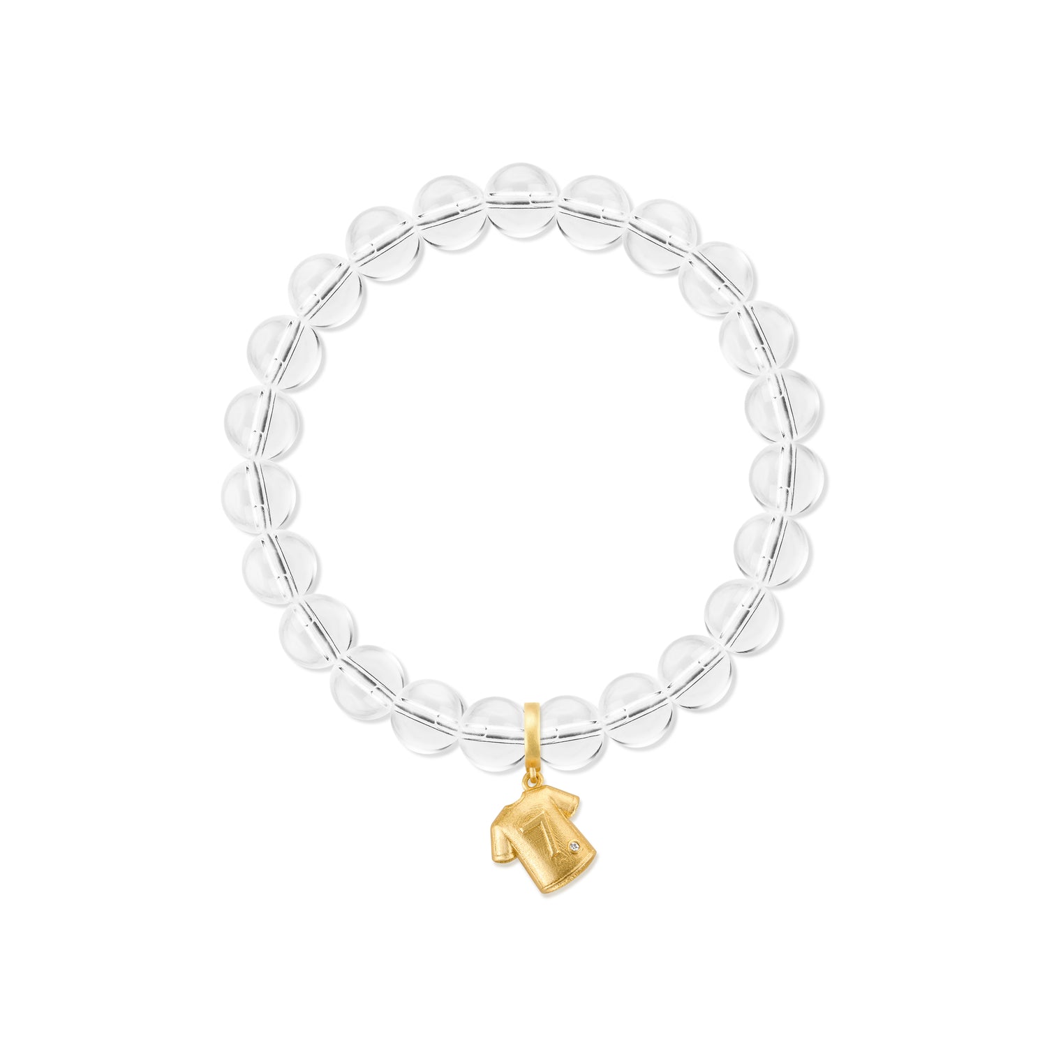 Football Series Clear Quartz Bracelet With Jersey Charm