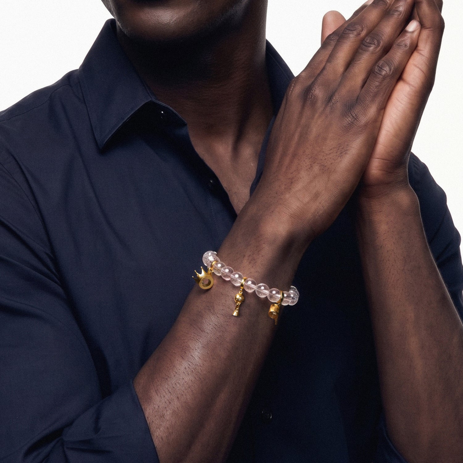 Football Series Clear Quartz Bracelet