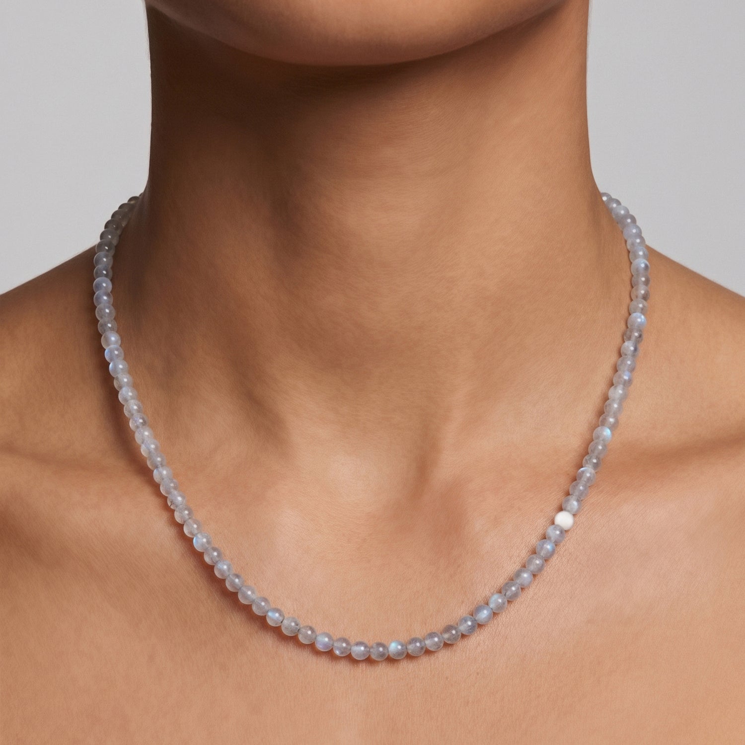 Gray Moonstone Calming Necklace
