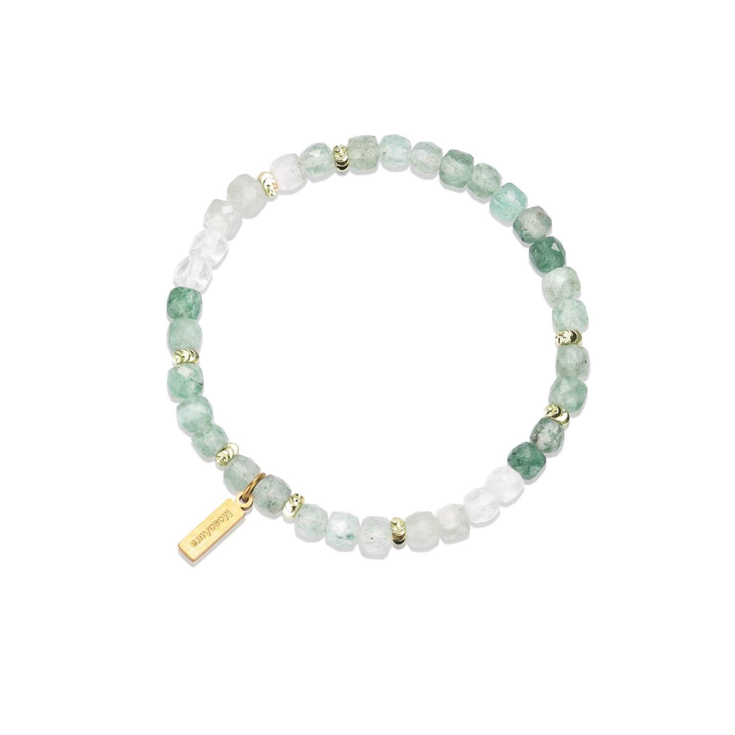 Heart Garden Green Strawberry Quartz Bracelet