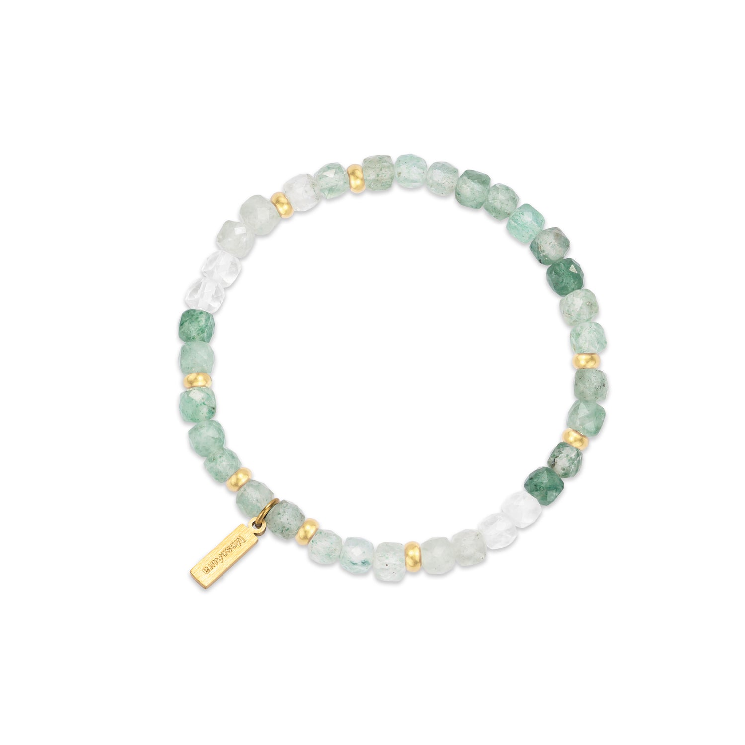 Heart Garden Green Strawberry Quartz Bracelet