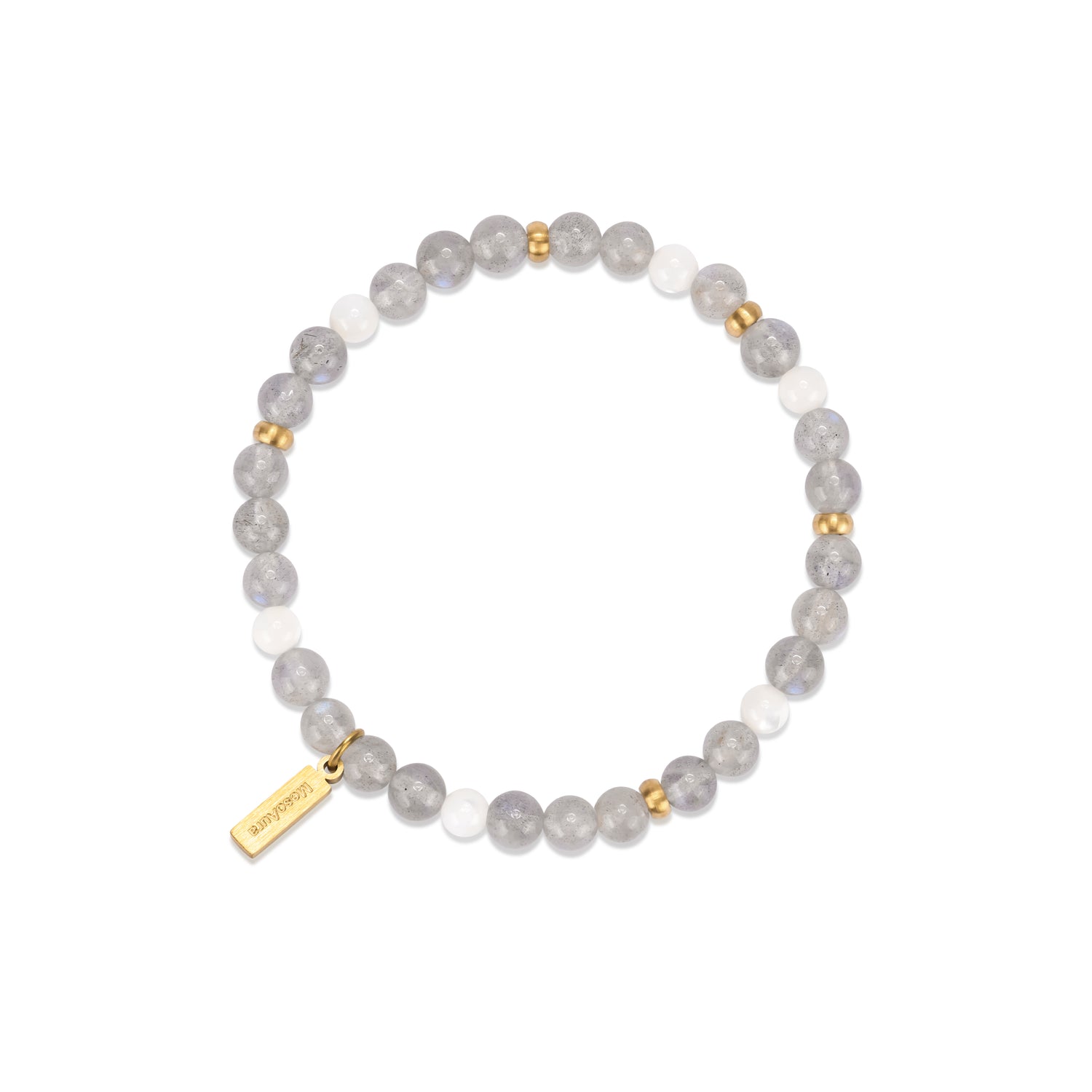 Nocturnal Guardian Gray Moonstone Bracelet