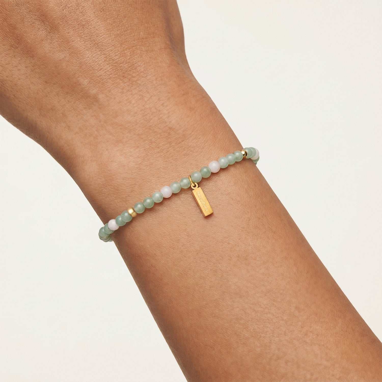 Prosperity Shield Green Aventurine Bracelet