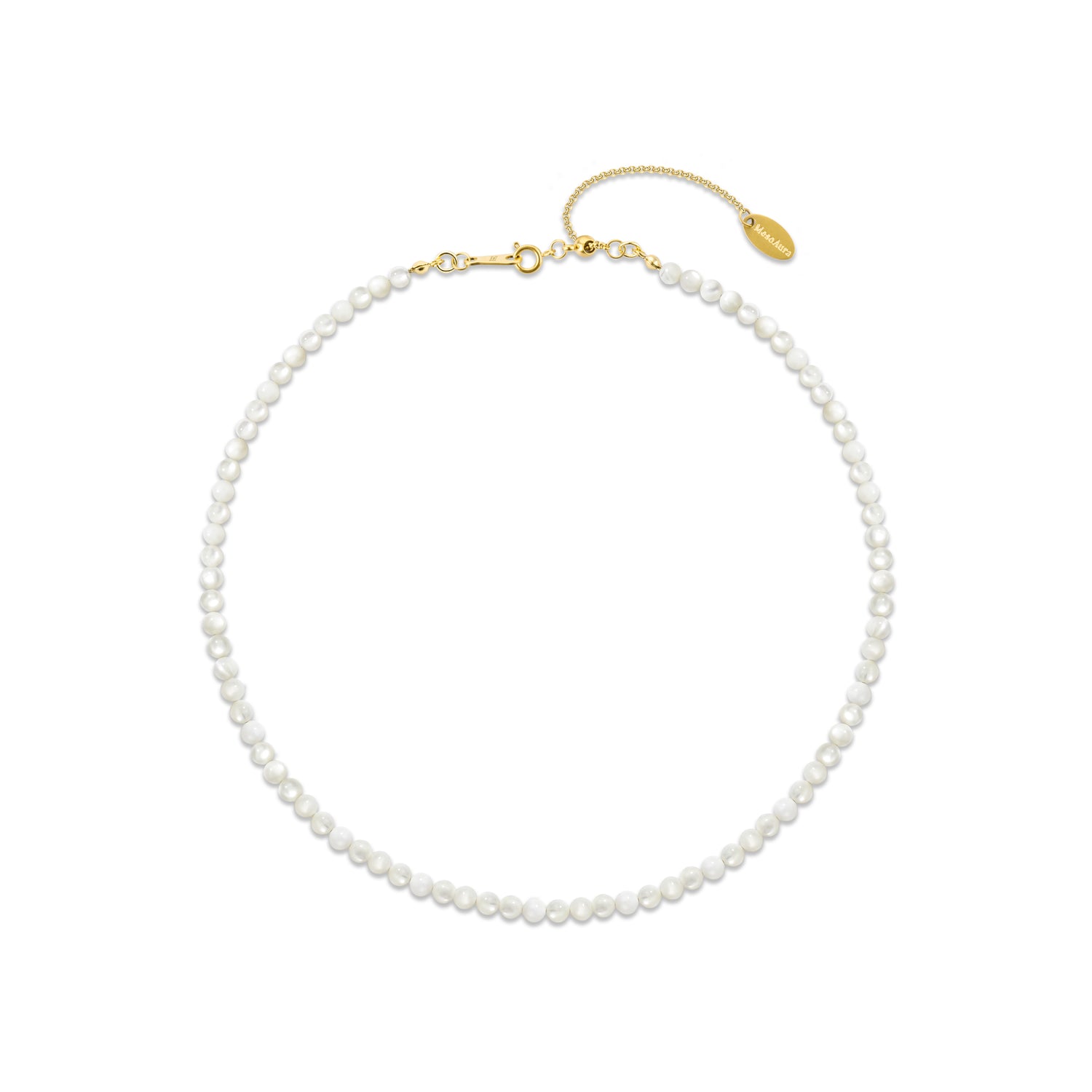 Round Mother of Pearl Beads Necklace
