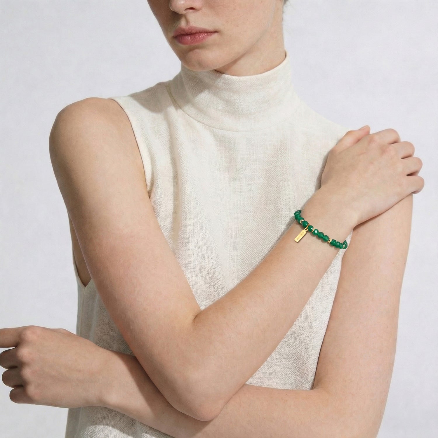 Serene Guardian Green Agate Bracelet